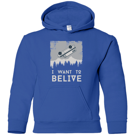 Sweatshirts Royal / YS I Want to Believe Youth Hoodie