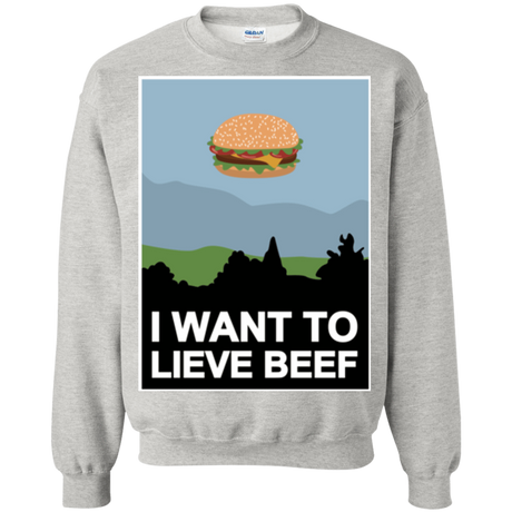Sweatshirts Ash / Small I want to lieve beef Crewneck Sweatshirt