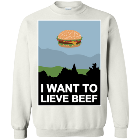Sweatshirts White / Small I want to lieve beef Crewneck Sweatshirt