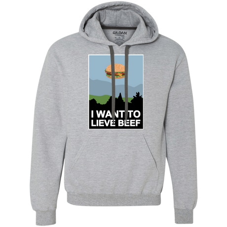 Sweatshirts Sport Grey / Small I want to lieve beef Premium Fleece Hoodie