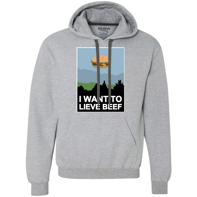 Sweatshirts Sport Grey / Small I want to lieve beef Premium Fleece Hoodie