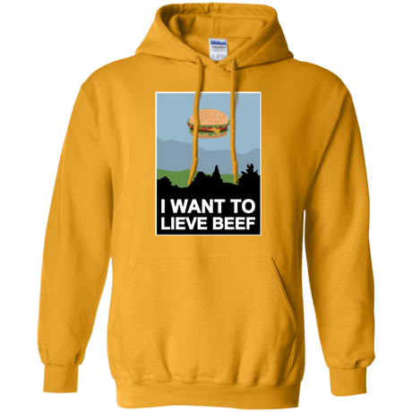 Sweatshirts Gold / Small I want to lieve beef Pullover Hoodie
