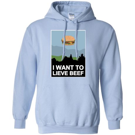 Sweatshirts Light Blue / Small I want to lieve beef Pullover Hoodie