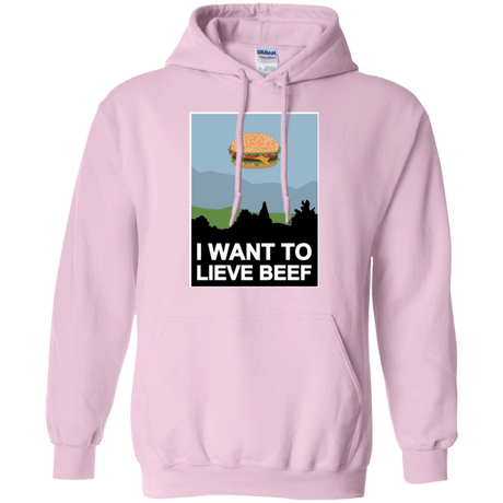 Sweatshirts Light Pink / Small I want to lieve beef Pullover Hoodie