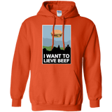 Sweatshirts Orange / Small I want to lieve beef Pullover Hoodie