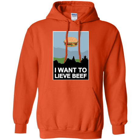 Sweatshirts Orange / Small I want to lieve beef Pullover Hoodie