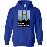 Sweatshirts Royal / Small I want to lieve beef Pullover Hoodie