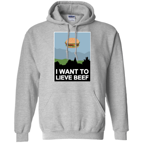 Sweatshirts Sport Grey / Small I want to lieve beef Pullover Hoodie