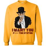 Sweatshirts Gold / S i want you f3ck the system Crewneck Sweatshirt