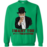 Sweatshirts Irish Green / S i want you f3ck the system Crewneck Sweatshirt