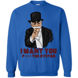 Sweatshirts Royal / S i want you f3ck the system Crewneck Sweatshirt