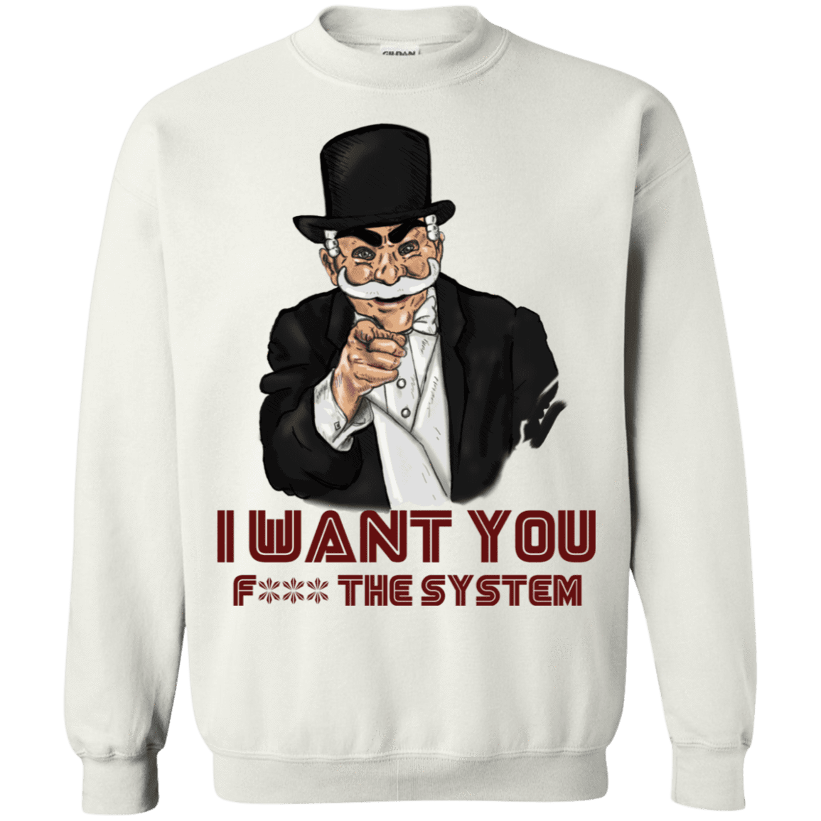 Sweatshirts White / S i want you f3ck the system Crewneck Sweatshirt