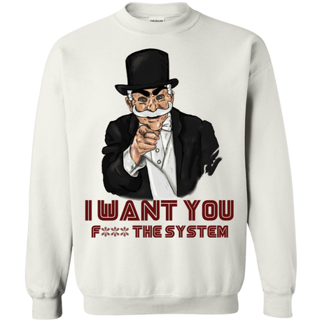 Sweatshirts White / S i want you f3ck the system Crewneck Sweatshirt