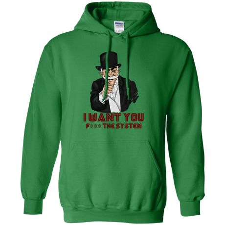 Sweatshirts Irish Green / S i want you f3ck the system Pullover Hoodie