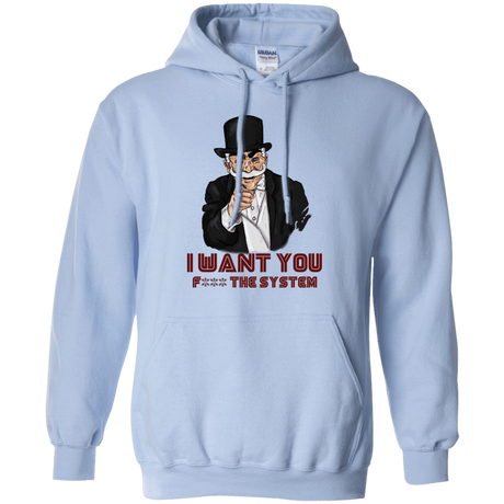 Sweatshirts Light Blue / S i want you f3ck the system Pullover Hoodie