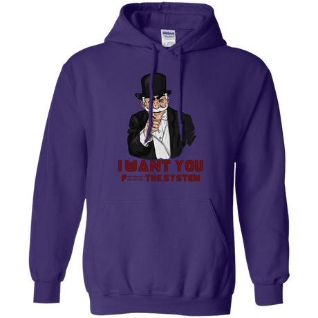 Sweatshirts Purple / S i want you f3ck the system Pullover Hoodie