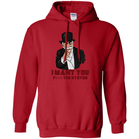 Sweatshirts Red / S i want you f3ck the system Pullover Hoodie