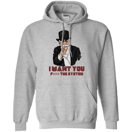 Sweatshirts Sport Grey / S i want you f3ck the system Pullover Hoodie