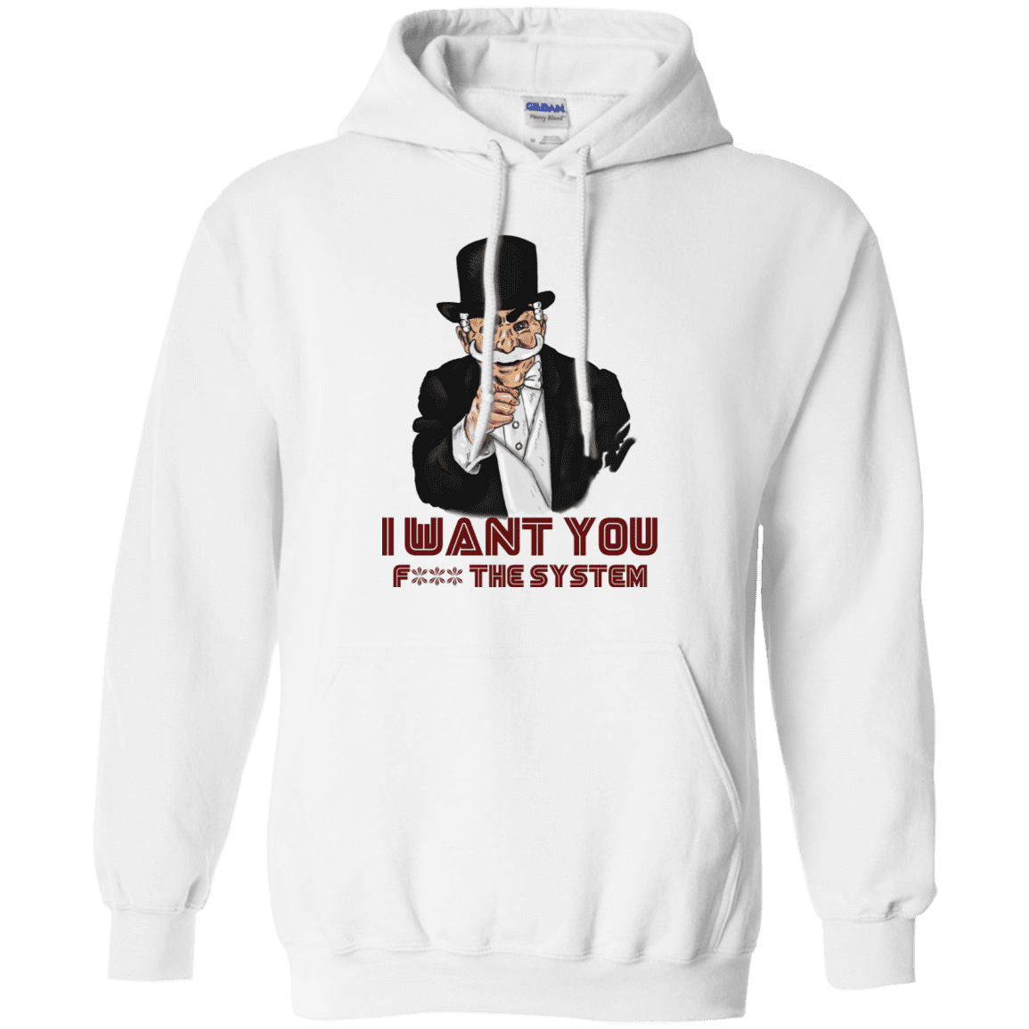 Sweatshirts White / S i want you f3ck the system Pullover Hoodie