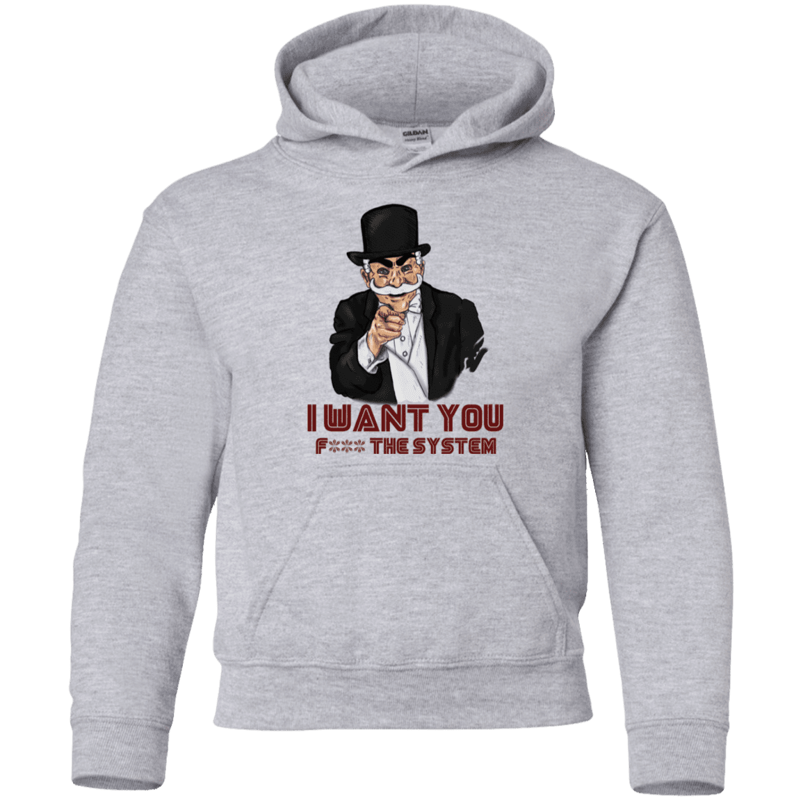 Sweatshirts Sport Grey / YS i want you f3ck the system Youth Hoodie