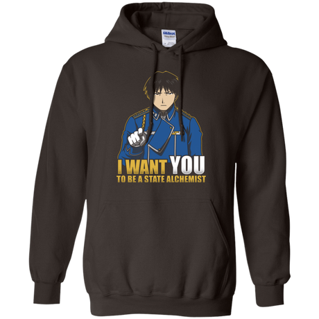 Sweatshirts Dark Chocolate / Small I Want You To Be A State Alchemist Pullover Hoodie