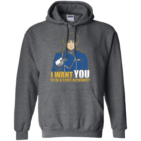 Sweatshirts Dark Heather / Small I Want You To Be A State Alchemist Pullover Hoodie