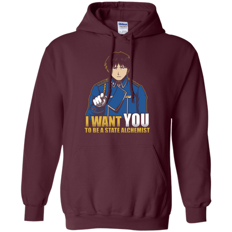 Sweatshirts Maroon / Small I Want You To Be A State Alchemist Pullover Hoodie
