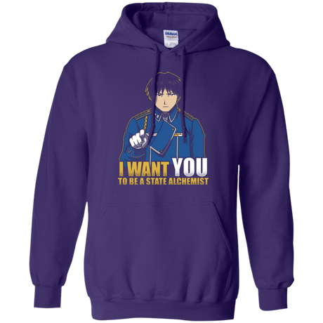 Sweatshirts Purple / Small I Want You To Be A State Alchemist Pullover Hoodie