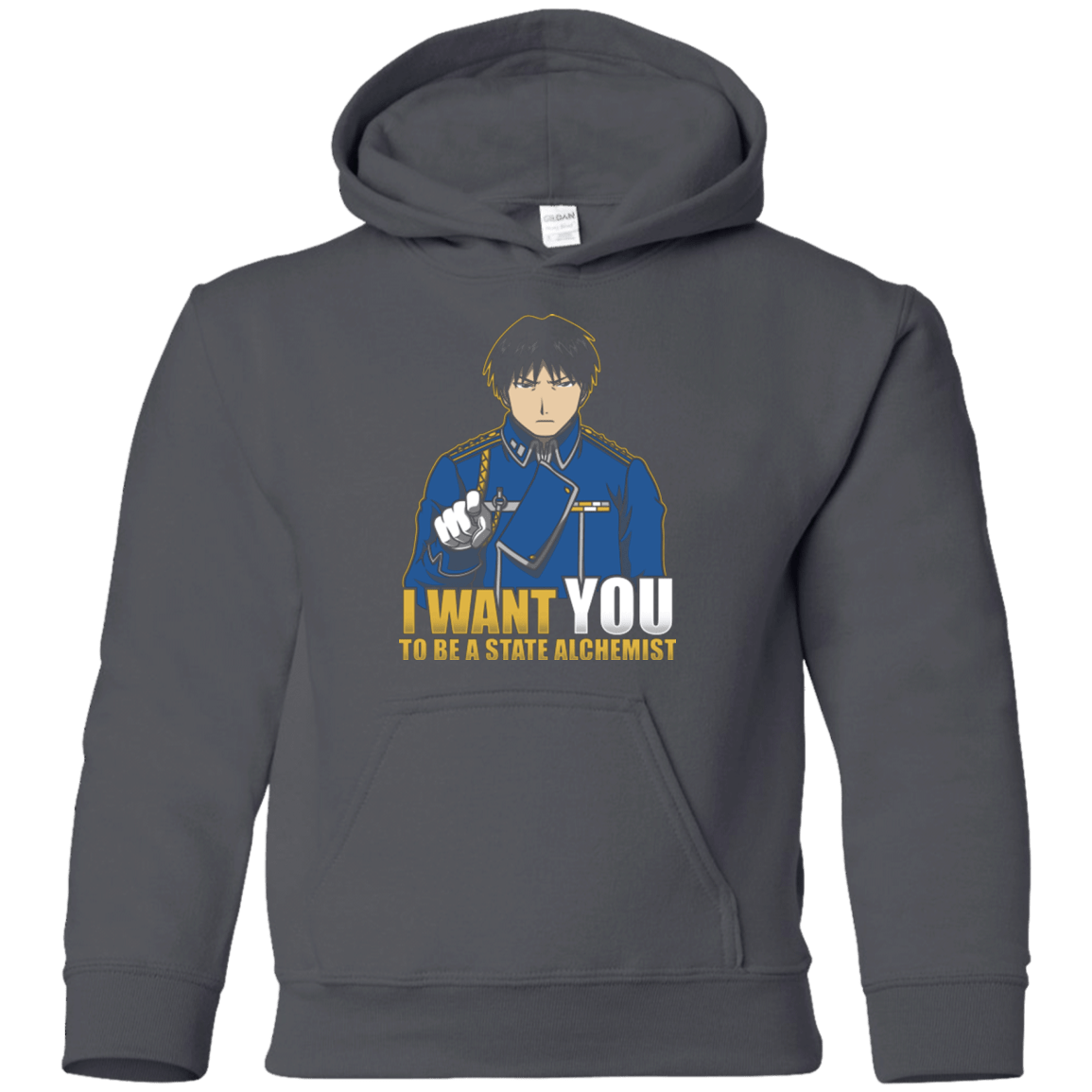 Sweatshirts Charcoal / YS I Want You To Be A State Alchemist Youth Hoodie