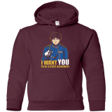 Sweatshirts Maroon / YS I Want You To Be A State Alchemist Youth Hoodie