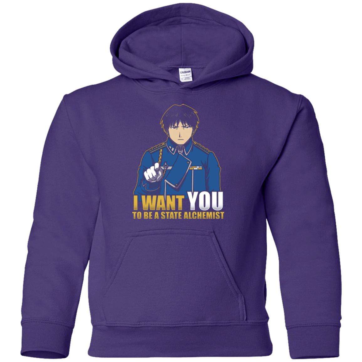 Sweatshirts Purple / YS I Want You To Be A State Alchemist Youth Hoodie