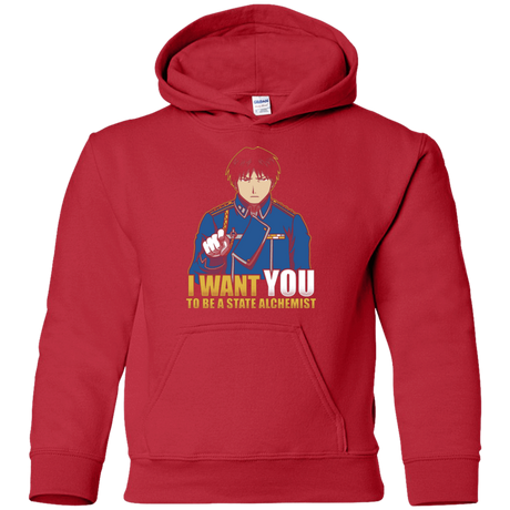 Sweatshirts Red / YS I Want You To Be A State Alchemist Youth Hoodie