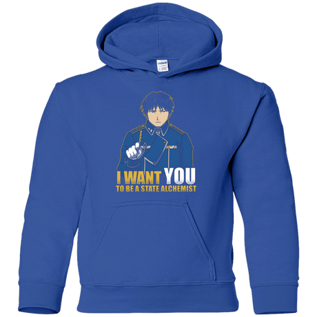 Sweatshirts Royal / YS I Want You To Be A State Alchemist Youth Hoodie