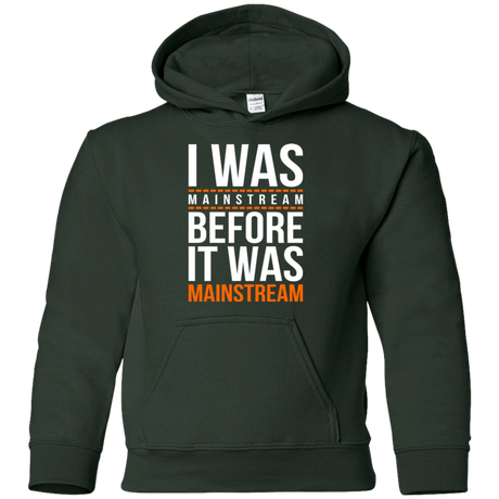 Sweatshirts Forest Green / YS I was mainstream Youth Hoodie