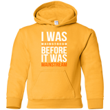 Sweatshirts Gold / YS I was mainstream Youth Hoodie