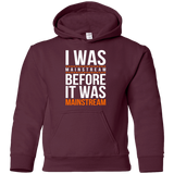 Sweatshirts Maroon / YS I was mainstream Youth Hoodie