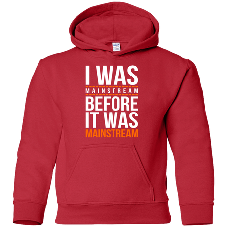 Sweatshirts Red / YS I was mainstream Youth Hoodie