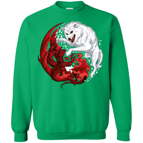 Sweatshirts Irish Green / Small Ice and Fire Crewneck Sweatshirt
