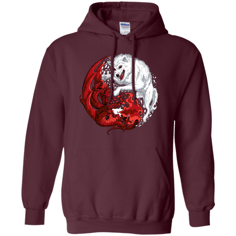 Sweatshirts Maroon / Small Ice and Fire Pullover Hoodie