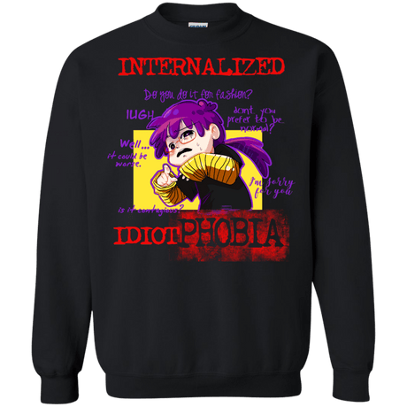Sweatshirts Black / Small Idiot phobia Crewneck Sweatshirt