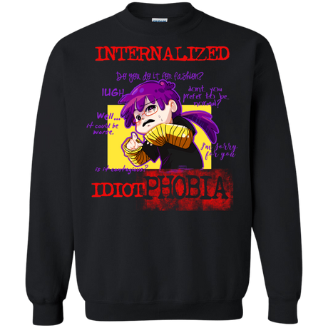 Sweatshirts Black / Small Idiot phobia Crewneck Sweatshirt