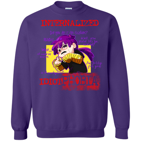 Sweatshirts Purple / Small Idiot phobia Crewneck Sweatshirt