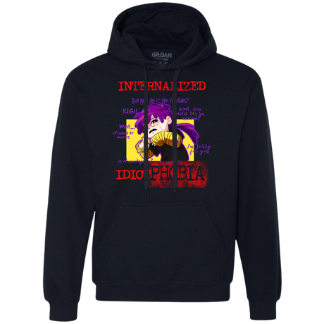 Sweatshirts Navy / Small Idiot phobia Premium Fleece Hoodie