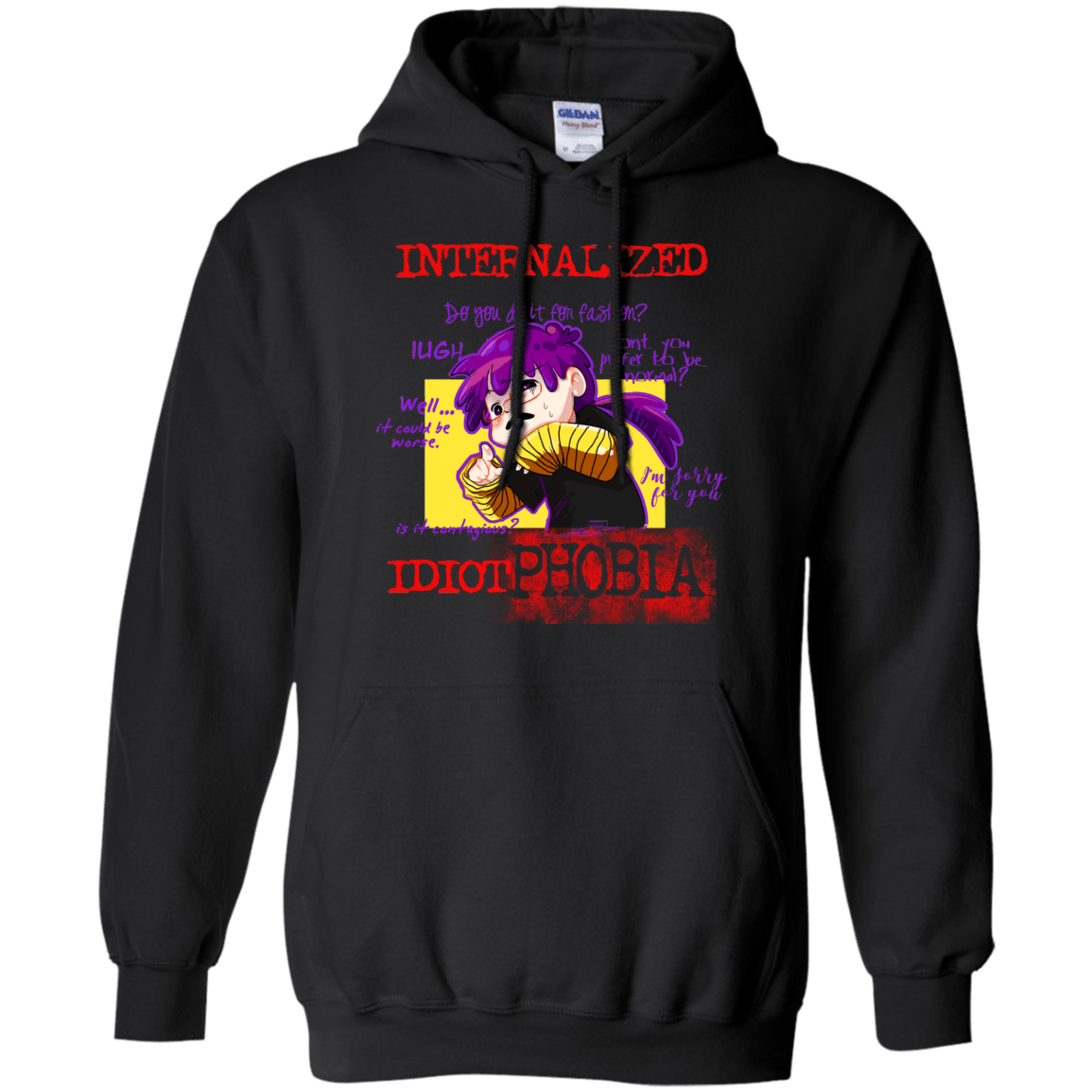 Idiot phobia Pullover Hoodie