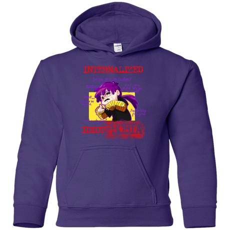 Sweatshirts Purple / YS Idiot phobia Youth Hoodie