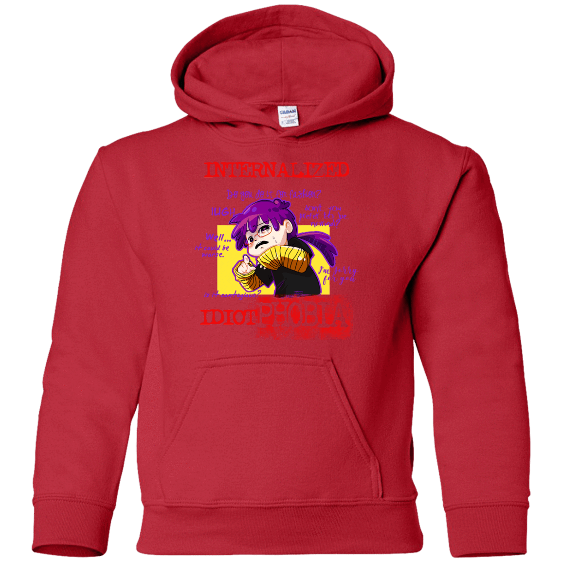 Idiot phobia Youth Hoodie