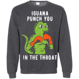 Sweatshirts Dark Heather / S Iguana Punch You Crewneck Sweatshirt