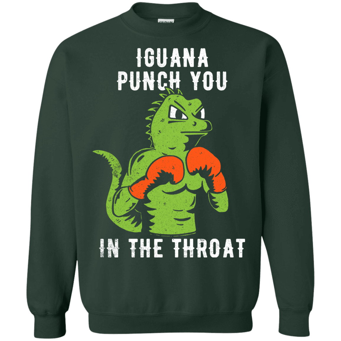 Sweatshirts Forest Green / S Iguana Punch You Crewneck Sweatshirt