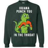 Sweatshirts Forest Green / S Iguana Punch You Crewneck Sweatshirt