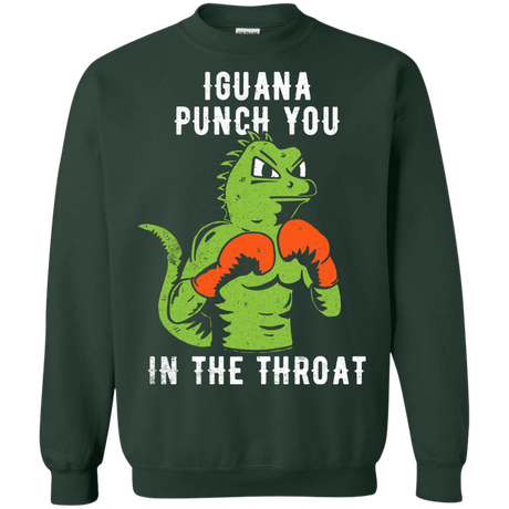 Sweatshirts Forest Green / S Iguana Punch You Crewneck Sweatshirt